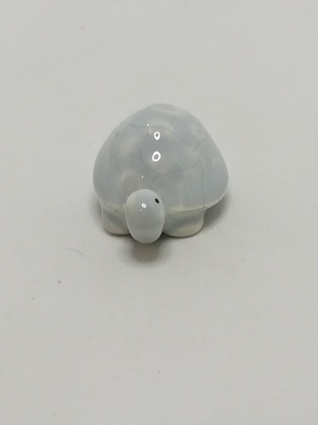 Miniature Light Grey & White Ceramic Tortoise (Miniature, suitable for printer's tray)