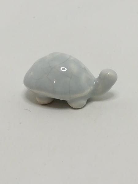 Miniature Light Grey & White Ceramic Tortoise (Miniature, suitable for printer's tray)