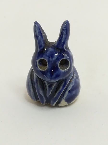 Miniature Blue Ceramic Rabbit (Miniature, suitable for printer's tray)