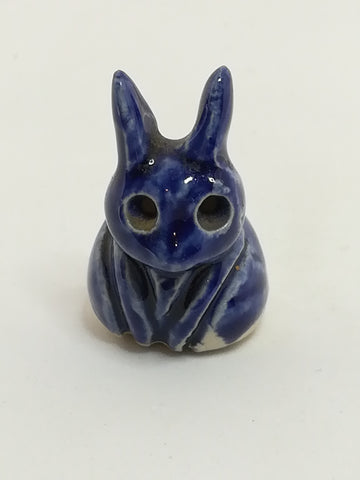 Miniature Blue Ceramic Rabbit (Miniature, suitable for printer's tray)