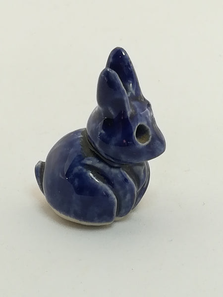 Miniature Blue Ceramic Rabbit (Miniature, suitable for printer's tray)