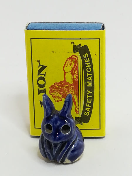 Miniature Blue Ceramic Rabbit (Miniature, suitable for printer's tray)