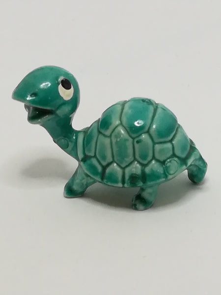 Miniature Cute Green Ceramic Tortoise - Design 1 (Miniature, suitable for printer's tray)