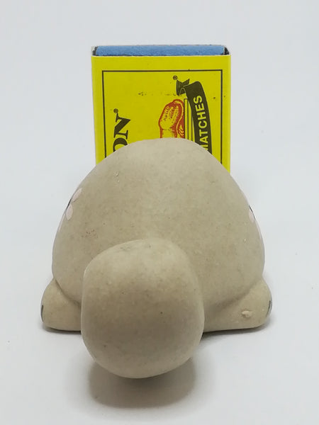 Miniature Plain Grey Clay Tortoise with Enamel Painted Flowers - Design 1 (Miniature, suitable for printer's tray)