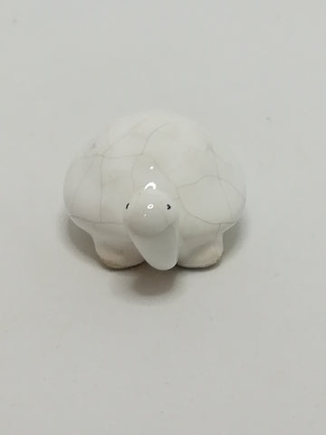 Miniature White Ceramic Tortoise (Miniature, suitable for printer's tray)