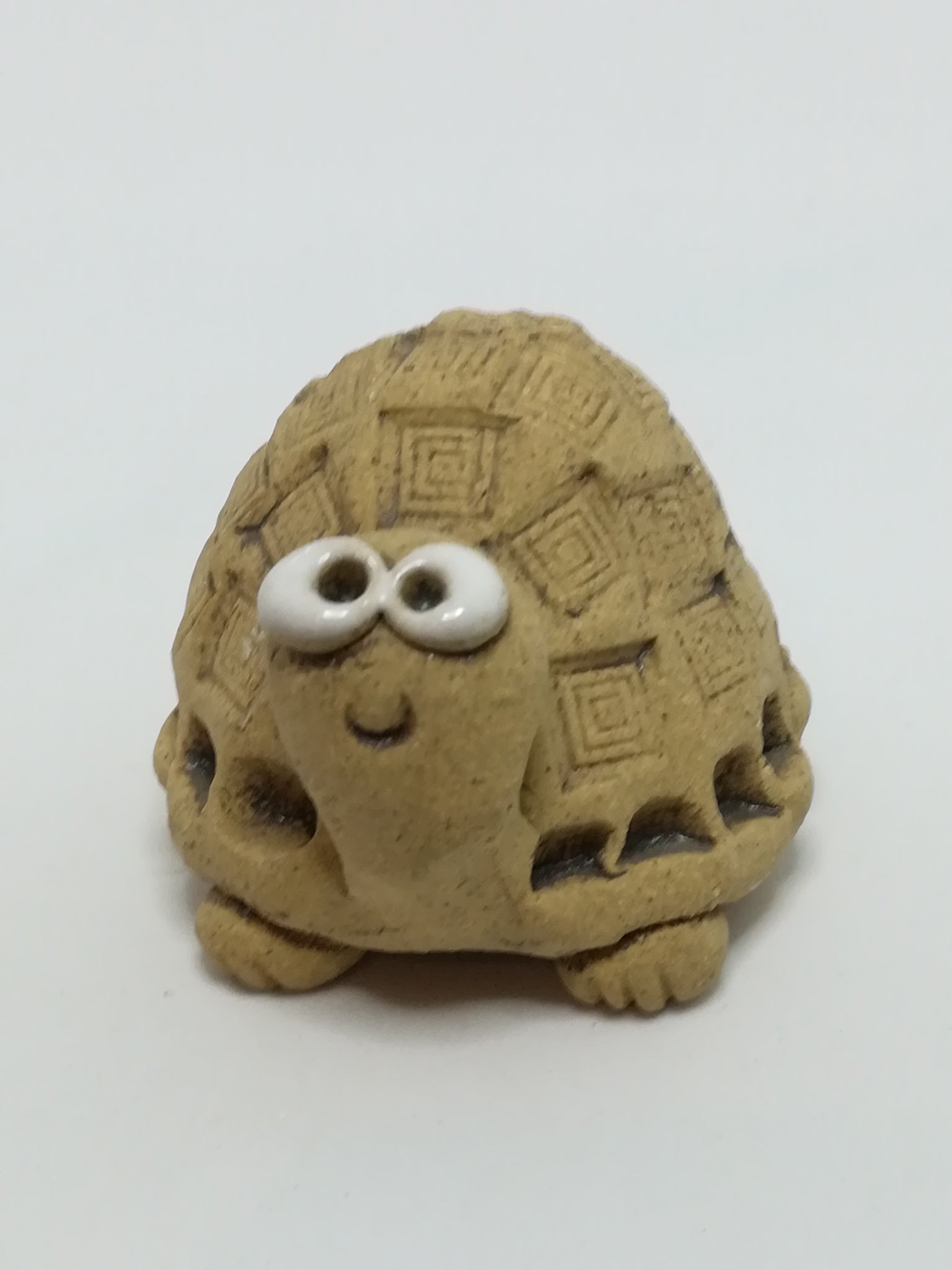 Miniature Clay Tortoise with Big White Bead Eyes (Miniature, suitable for printer's tray)
