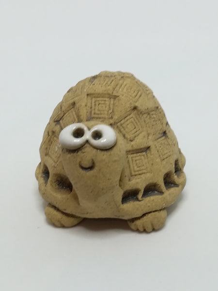 Miniature Clay Tortoise with Big White Bead Eyes (Miniature, suitable for printer's tray)