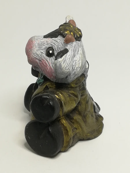 Small Black & White Cow with Pink Nose & Cheeks