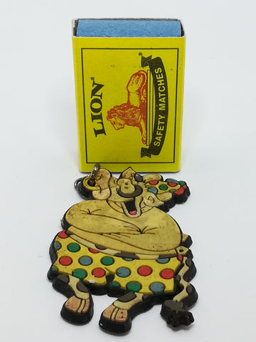 Miniature Magnetic & Key Holder Cow Dressed in Polka Dots (Miniature, suitable for printer's tray)