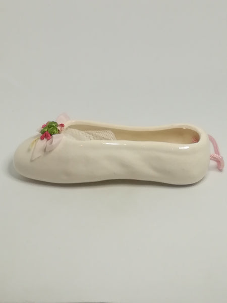 Small Single Pink Ceramic Ballet Slipper