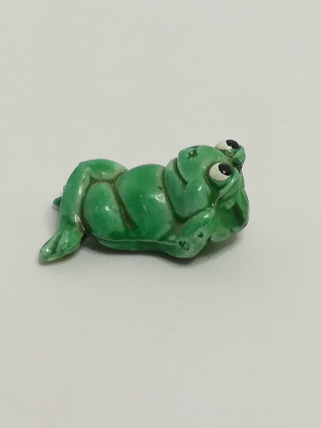 Miniature Green Frog Lying Down (Miniature, suitable for printer's tray)