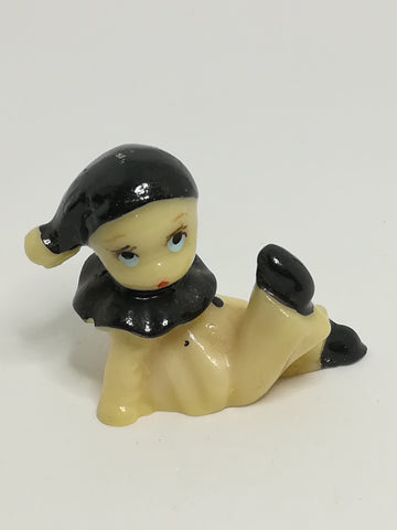 Miniature Cream White & Black Doll (Miniature, suitable for printer's tray)