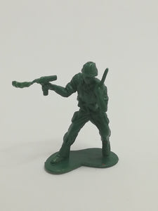 Miniature Green Soldier Holding Weapons (Miniature, suitable for printer's tray)