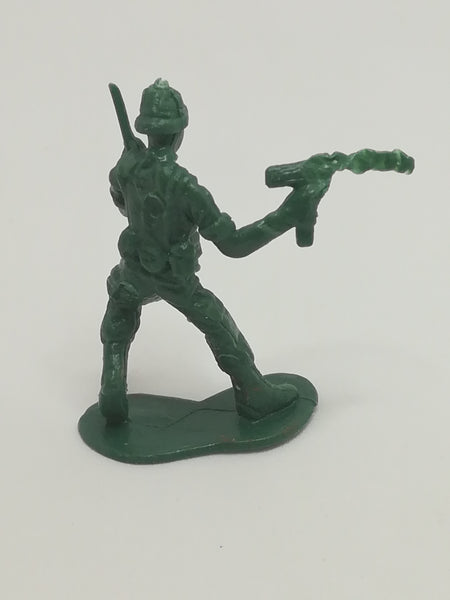 Miniature Green Soldier Holding Weapons (Miniature, suitable for printer's tray)