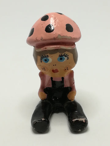 Miniature Doll Dressed in Pink & Black (Miniature, suitable for printer's tray)