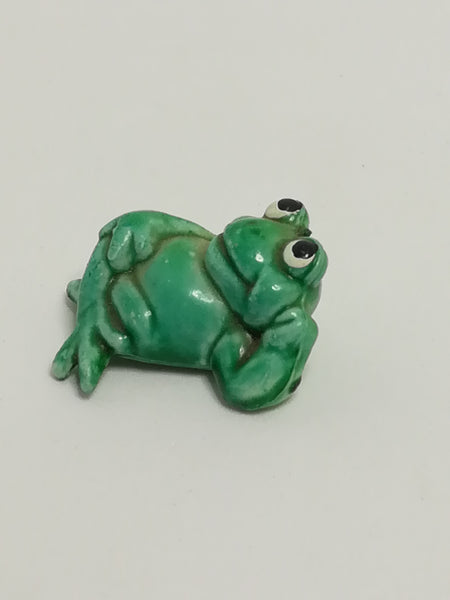 Miniature Green Frog Lying Down (Miniature, suitable for printer's tray)