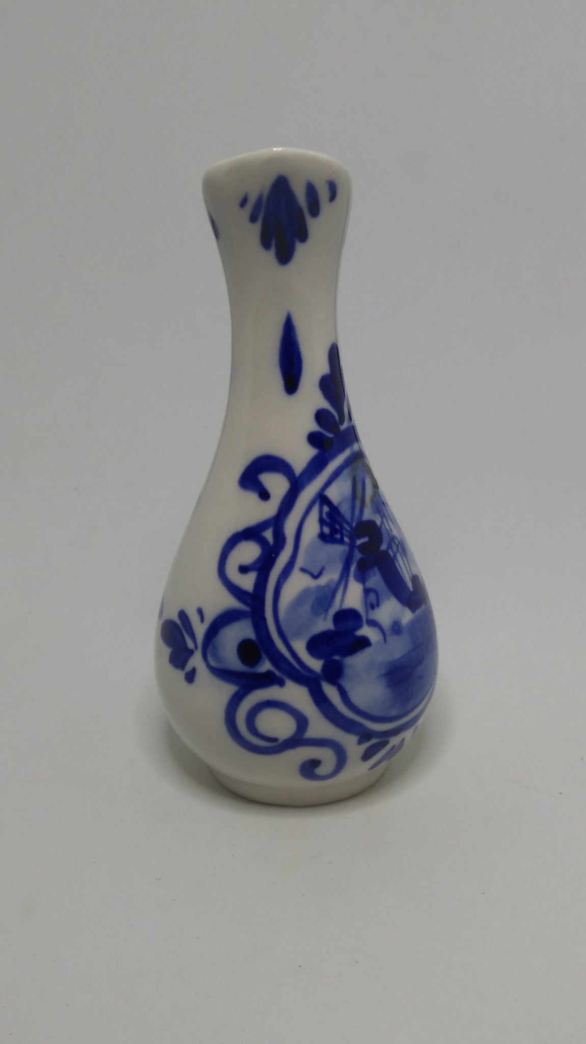 Small Ceramic Blue & White Delft Style Milk Jug (Elesva Holland)