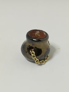 Miniature Metal Pot with Chain (Miniature, suitable for printer's tray)