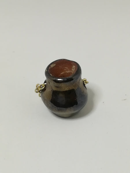 Miniature Metal Pot with Chain (Miniature, suitable for printer's tray)