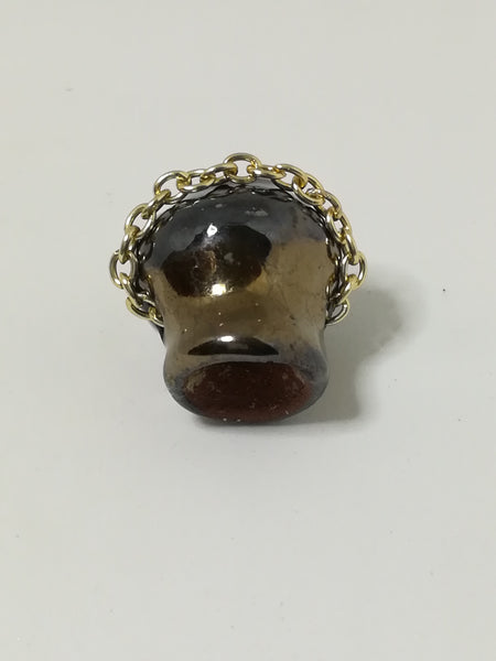Miniature Metal Pot with Chain (Miniature, suitable for printer's tray)
