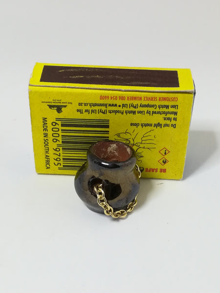 Miniature Metal Pot with Chain (Miniature, suitable for printer's tray)