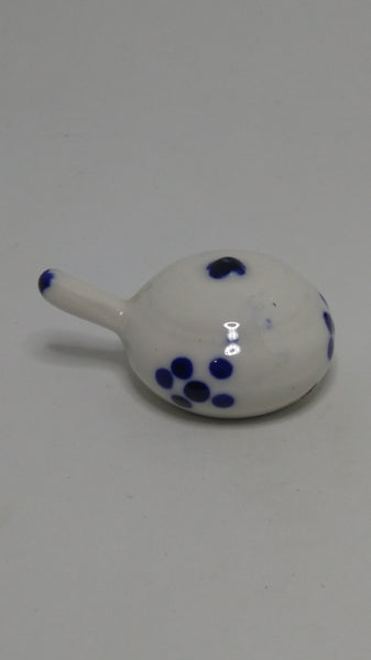 Miniature Ceramic Blue & White Delft Style Tea Pot (Elesva Holland) (Miniature, suitable for printer's tray)