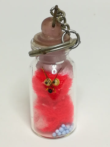 Miniature Key Holder Bottle Red Cat Inside (Miniature, suitable for printer's tray)