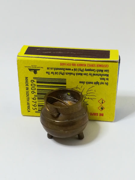 Miniature Brass Cauldron/Potjie Brass (Miniature, suitable for printer's tray)