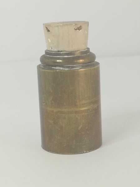 Miniature Brass Cannister with Cork Lid Brass (Miniature, suitable for printer's tray)