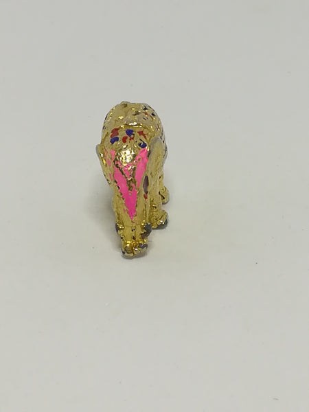 Miniature Brass Indian Decorated Elephant Name/Note Display Holder - Style 1 (Miniature, suitable for printer's tray)