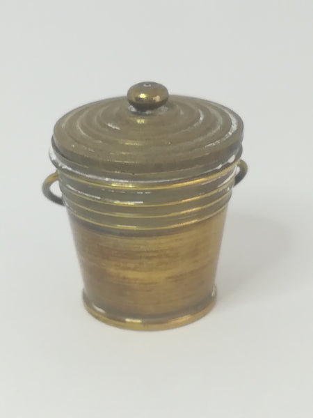Miniature Bucket with Lid Brass (Miniature, suitable for printer's tray)