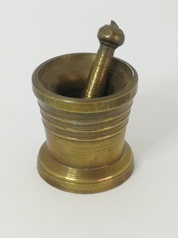 Miniature Mortar and Pestle Brass (Miniature, suitable for printer's tray)