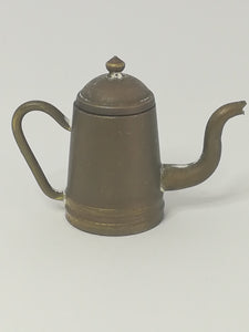 Miniature Coffee Pot with Lid Brass (Miniature, suitable for printer's tray)