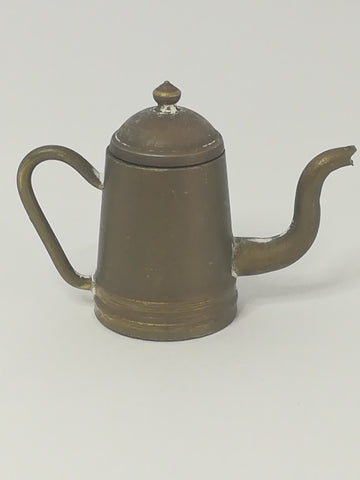 Miniature Coffee Pot with Lid Brass (Miniature, suitable for printer's tray)
