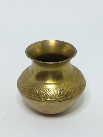Small Engraved Brass Vase (Miniature, suitable for printer's tray)