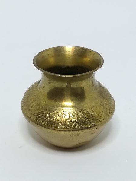 Small Engraved Brass Vase (Miniature, suitable for printer's tray)