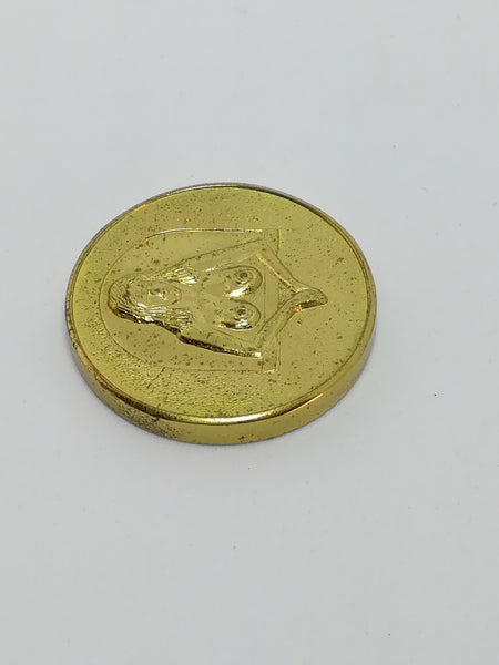 Miniature 'Gold' Painted Coin Woman Engraved (Miniature, suitable for printer's tray)