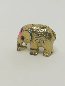 Miniature Brass Indian Decorated Elephant Name/Note Display Holder - Style 2 (Miniature, suitable for printer's tray)