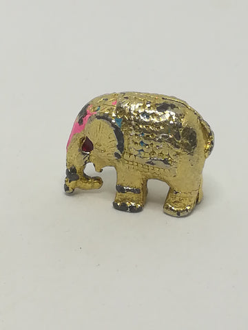 Miniature Brass Indian Decorated Elephant Name/Note Display Holder - Style 2 (Miniature, suitable for printer's tray)