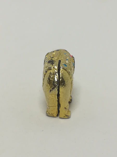 Miniature Brass Indian Decorated Elephant Name/Note Display Holder - Style 2 (Miniature, suitable for printer's tray)