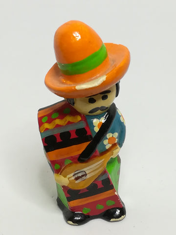 Miniature Wooden Mexican Man Guitar (Miniature, suitable for printer's tray)