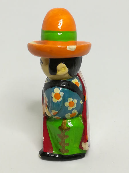 Miniature Wooden Mexican Man Guitar (Miniature, suitable for printer's tray)
