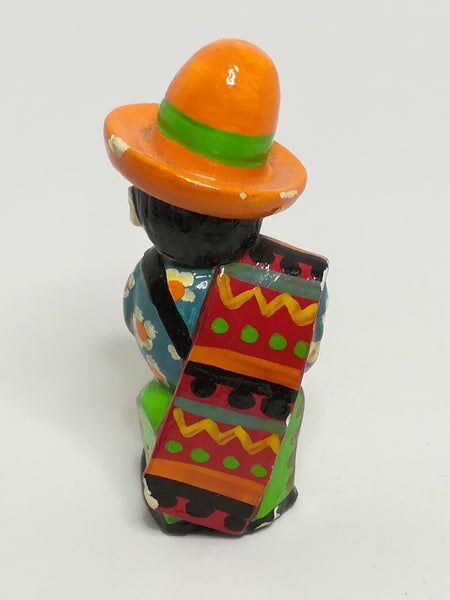 Miniature Wooden Mexican Man Guitar (Miniature, suitable for printer's tray)