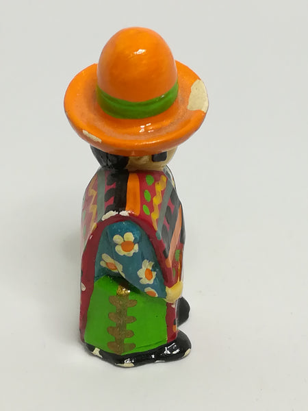 Miniature Wooden Mexican Man Guitar (Miniature, suitable for printer's tray)