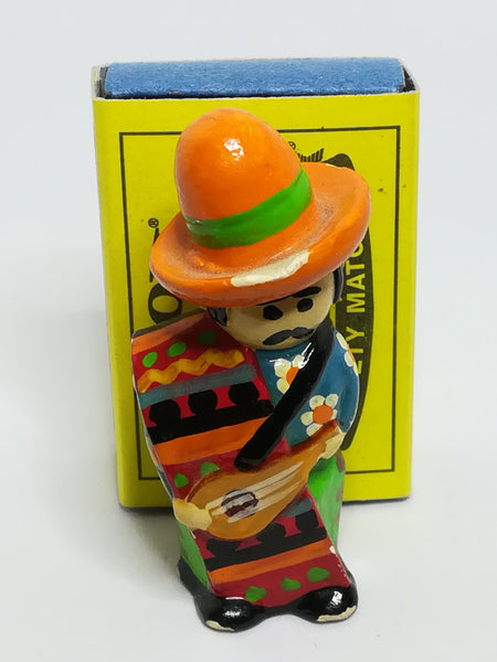 Miniature Wooden Mexican Man Guitar (Miniature, suitable for printer's tray)