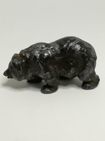 Miniature Ceramic Silver & Black Bear Red Eyes (Miniature, suitable for printer's tray)