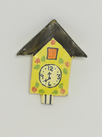 Miniature Wooden Painted Clock (Miniature, suitable for printer's tray)