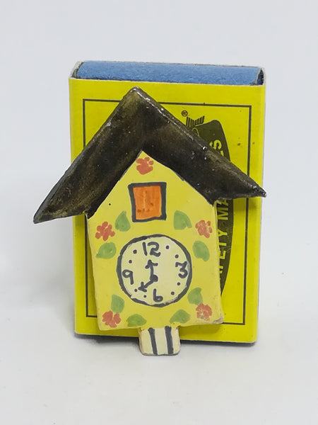 Miniature Wooden Painted Clock (Miniature, suitable for printer's tray)