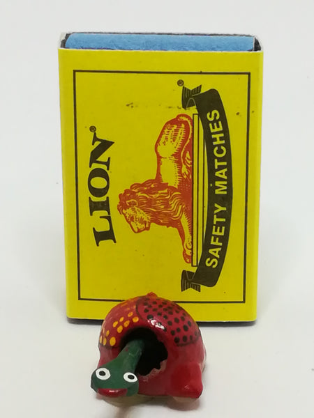 Miniature Wooden Red Black & Yellow with Moveable Neck Tortoise (Miniature, suitable for printer's tray)