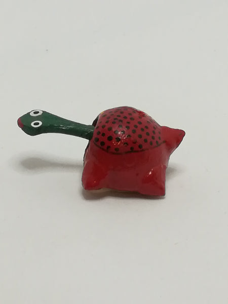 Miniature Wooden Red Black & Yellow with Moveable Neck Tortoise (Miniature, suitable for printer's tray)
